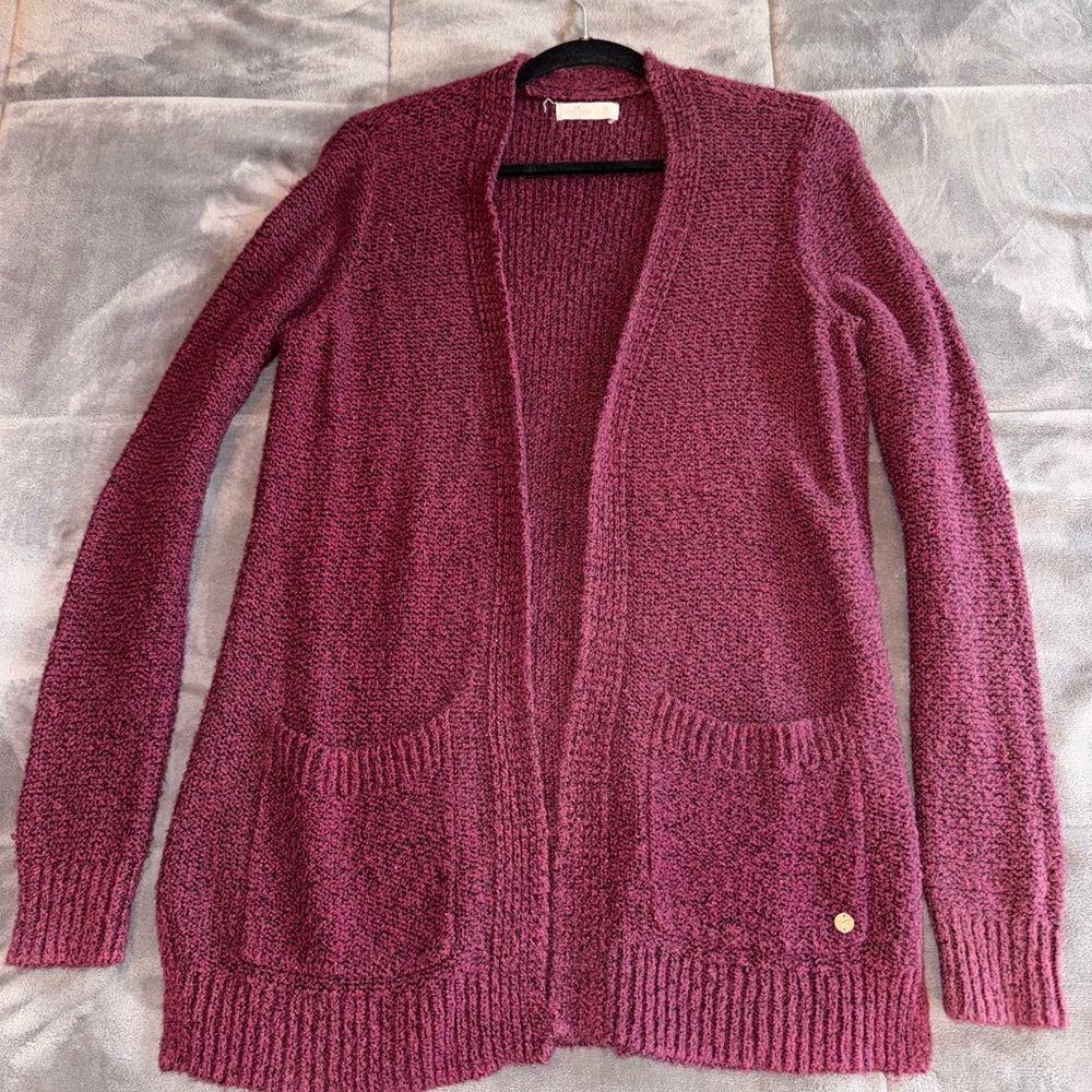 Hollister Red Cardigan Sweater Relaxed Fit